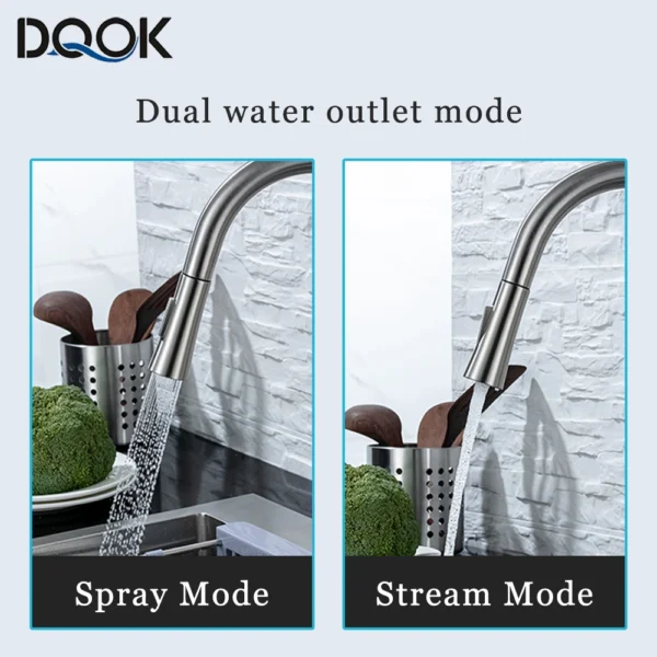 Pull Out Sensor Black Kitchen Faucet Sensitive Touch Control Faucet Mixer For Kitchen Touch Sensor Kitchen Mixer Tap - Image 3
