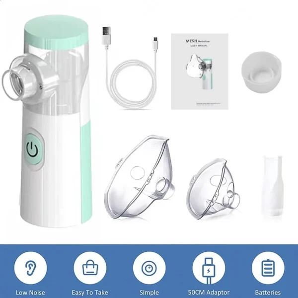 Oximeter Ear Thermometer Health Handheld Inhale Nebulizer Mesh Atomizer Inhaler Nebuliser Inhalator for Adult Kids Nebulizador - Image 6