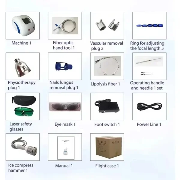 Hot Selling 980nm Diode Laser Machine for Commercial Use - Nail Fungus Treatment Varicose Veins Physiotherapy Lipolysis-2025 - Image 3