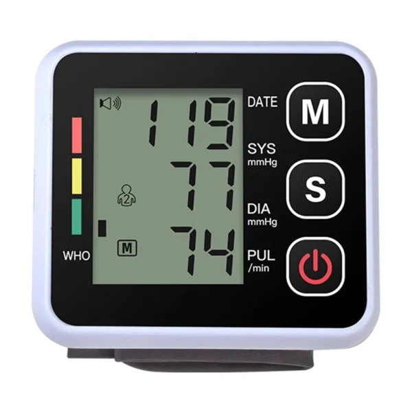 Automatic Digital Blood Pressure Heart Monitor Tensiometer Wrist Cuff Manometer Sphygmomanometer BP Pulse Rate Meter Machine - Image 4