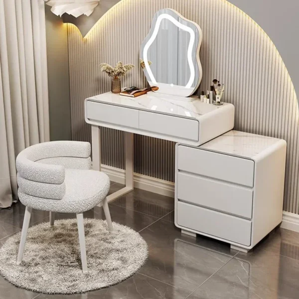 Mobile Makeup Dressing Table Study White Living Room Luxury Bedroom High End Tocador beauty Furniture - Image 3