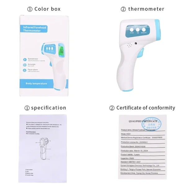 Baby Adult Forehead Temperature Measure Termometre Medical Fever Infrared Thermometer Digital Non-contact Laser Termometro Body - Image 5