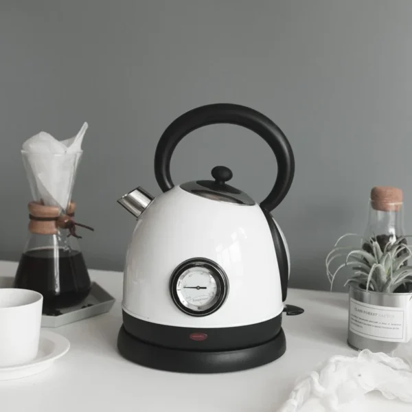 Retro Electric Kettle Stainless Steel Auto Shut-Off Water Boiler Classic Style Tea Pot 304 Heating Kettle for Home Use - Image 3