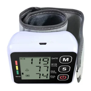 Automatic Digital Blood Pressure Heart Monitor Tensiometer Wrist Cuff Manometer Sphygmomanometer BP Pulse Rate Meter Machine