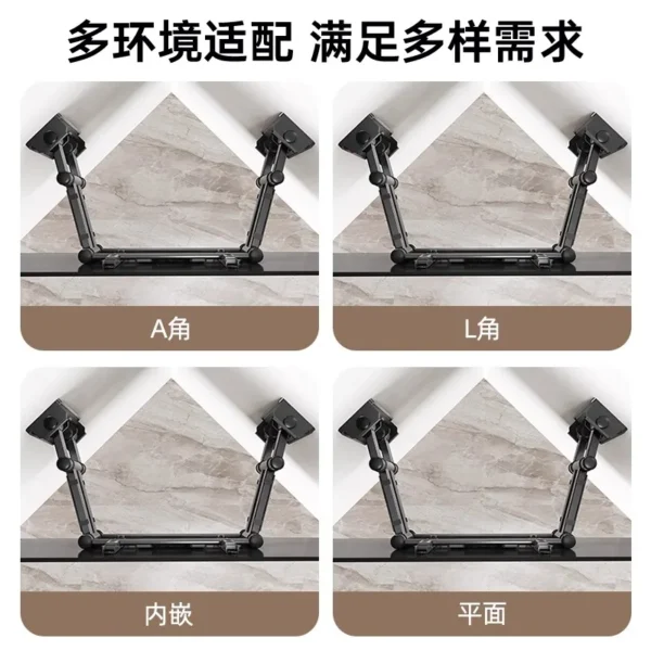 TV hanger ultra-thin embedded rotary telescopic bracket wall wall hanger 758598 inches - Image 5