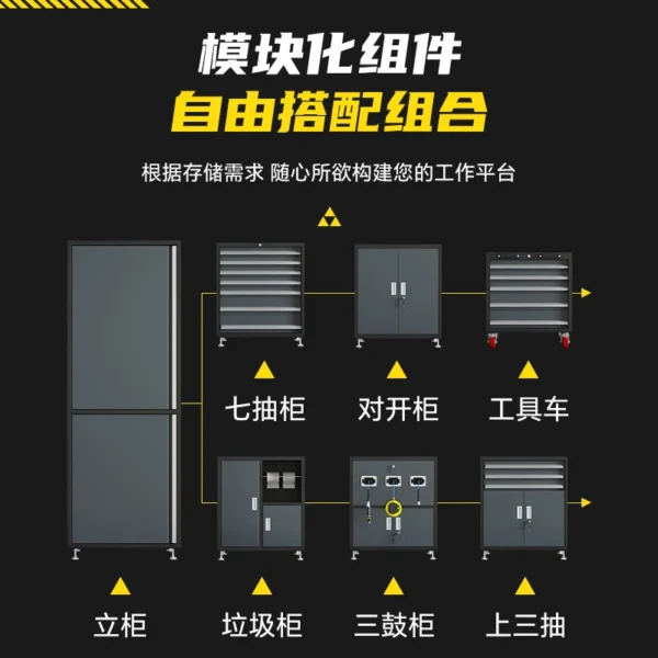 4S shop workshop auto repair workstation heavy hardware tool combination multi-function mobile maintenance workbench operation - Image 2