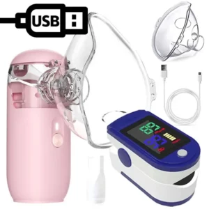 Silent Inhaler Nebulizador Inhalator Handheld Inhale Nebulizer Mesh Atomizer Kid Fingertip Pulse Oximeter OLED Pulse Oximeter