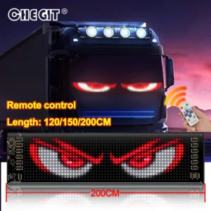 Devil's Eye Truck Windshield Remote Control Flexible Led Eye Animation Display Smart Scrolling Message Eye Soft LED Sign Board