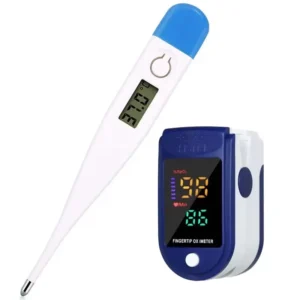 Baby Thermometers Pulse Oximeter Finger Digital Thermometer Accurate Oral Armpit Temperature Reading Fever Alert Termometer