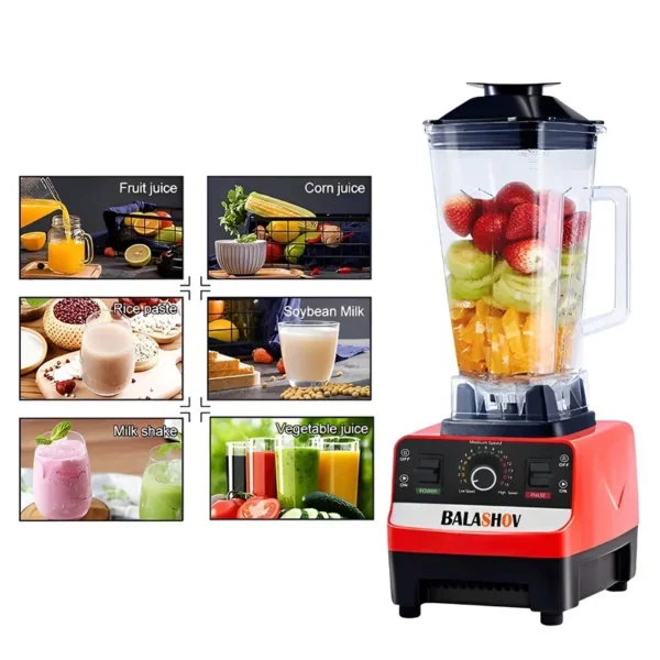 2000W Heavy Duty Commercial Blender Fruit Mixer Juicer Food Processor Ice Smoothies Blender High Power Juice maker Crusher 220V - Image 3