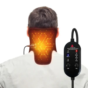 Black Electric Heated Neck Protection Belt with Three Adjustable Temperature Levels for Warmth And Neck Massage Relaxation