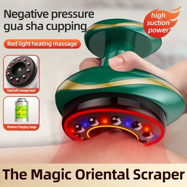 Electric Massage Meridian Brush Universal Body Dredging Cupping Scraping Instrument Abdominal And Back Massager For Home