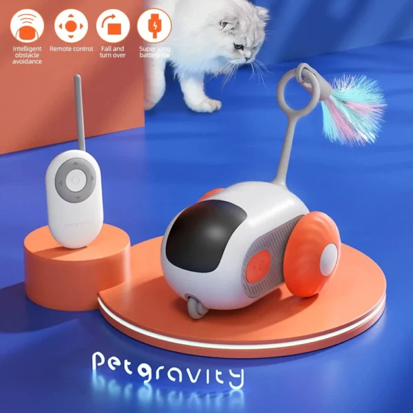 Remote Control Cat Toy Smart Car Interactive Cat Toy Self Play Automatic Moving Cat Toy for Cats Boredom Busters Fun Cat Toy - Image 6