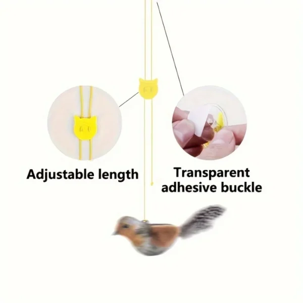 Automatic Chirping Cat Toy - Motion Activated with Catnip & Feathers, Chew-Proof Interactive Pet Game for Indoor Kittens - Image 6