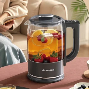 1.8L Smart Health Pot Reservation Glass Flower Teapot Steam Pu'er Teapot Temperature Controlled Electric Kettle Multi-functional