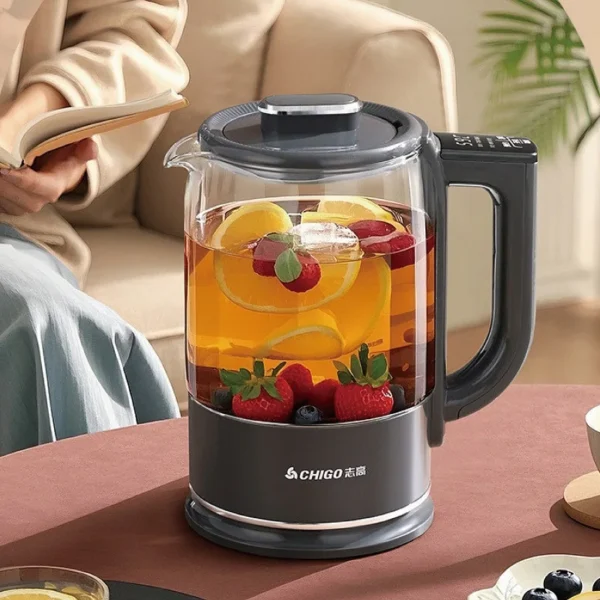 1.8L Smart Health Pot Reservation Glass Flower Teapot Steam Pu'er Teapot Temperature Controlled Electric Kettle Multi-functional