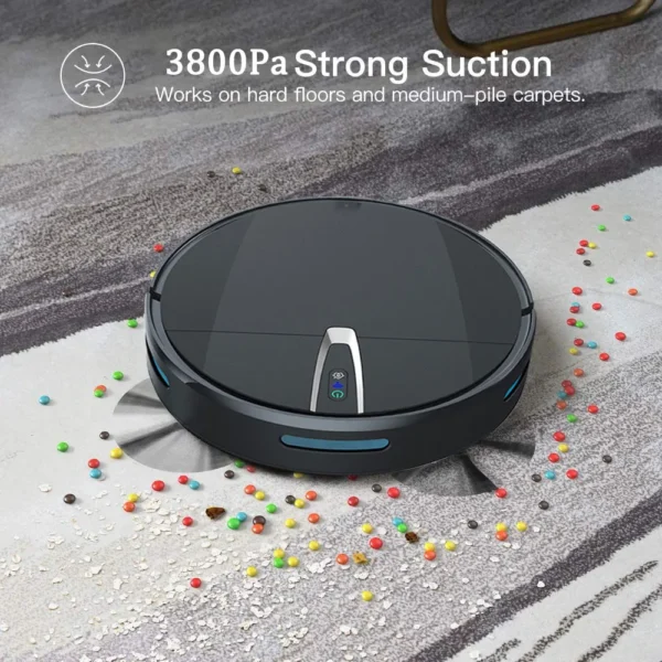 Robot Vacuum Smart Mop Cleaner With 3800PA Suction APP& Voice Control Autocharge Sweeping Floor Cleaning For Home Robotic Vacuum - Image 4