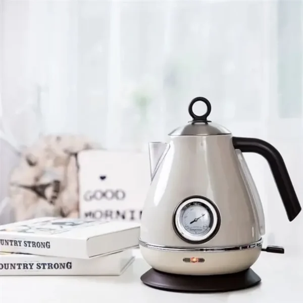 Retro Electric Kettle European Style High Aesthetic Water Boiler with Overheat Protection Stainless Steel Teapot for Home - Image 4