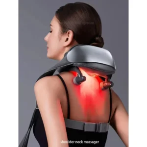 Shiatsu Cervical Neck Massager Red Light Therapy Neck Massager Muscle Stimulator Shoulder Neck Massager