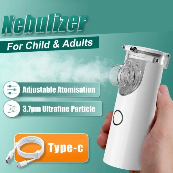 Portable Nebulizer, Silence Mesh Nebulizer for Adults & Kids with Two Modes, Mini Steam Inhaler for Breathing Problems - Image 2