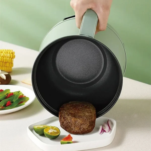 110V/220V Electric Cooking Pot 1.7L Low Power Dormitory Electric Hot Pot Non-stick Frying Pan Multifunctional Pot With Steamer - Image 5
