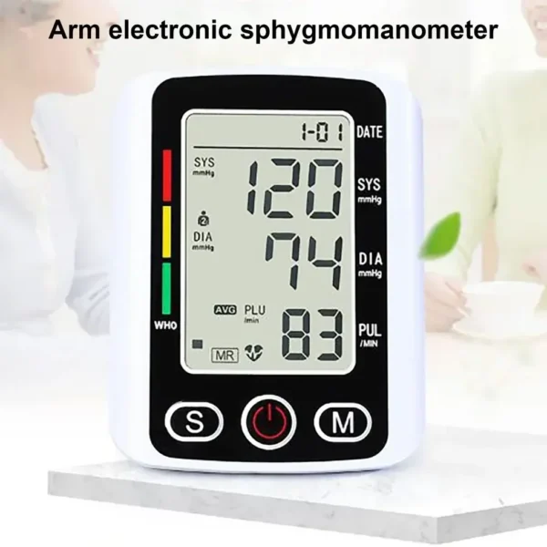 Portable Tonometer Digital LCD arm tensiometers Blood Pressure Monitor Heart rate Meter Large Cuff Sphygmomanometer Health Care - Image 6