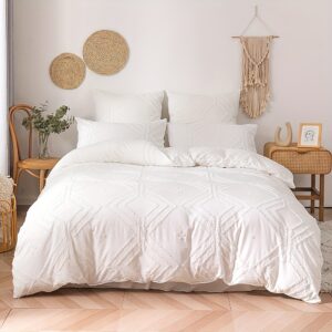 2pcs/3pcs Duvet Cover Set with Boho Grid Tufted Design for All Seasons, Comfortable Soft Comforter Cover Bedding Set for Bedroom