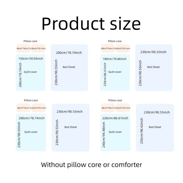 4pcs Elegant Black & White Quilted Bedding Set - Soft Polyester, Machine Washable, Zip Closure, All-Season Comfort, Perfect Gift for Luxury Home Decor, Machine Washable Comfort|Minimalist Aesthetic|Zippered Comforter - Image 3